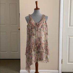 FOR LOVE AND LIBERTY- silk floral slip dress